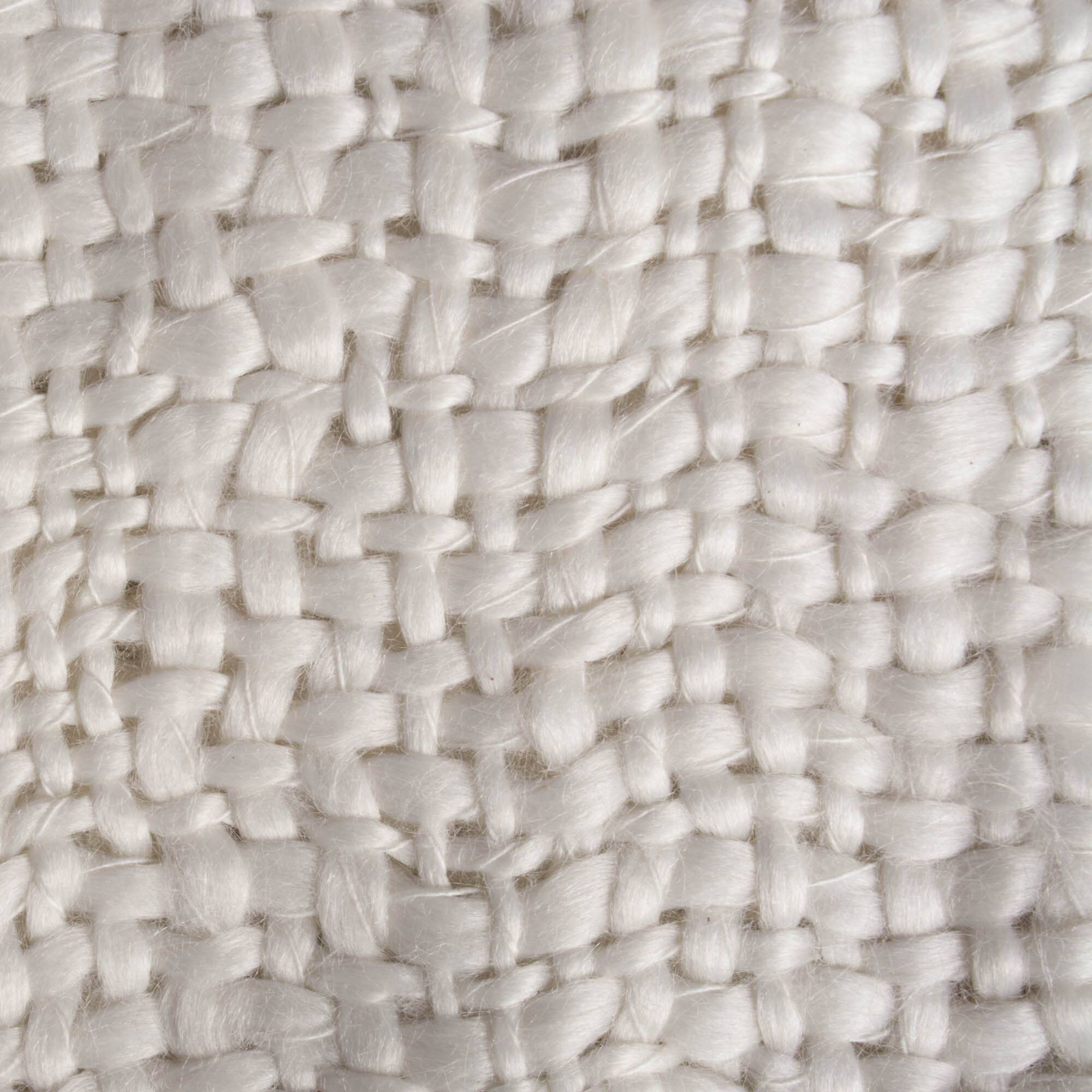 Lux Weave Throw 50" x 60", Ivory